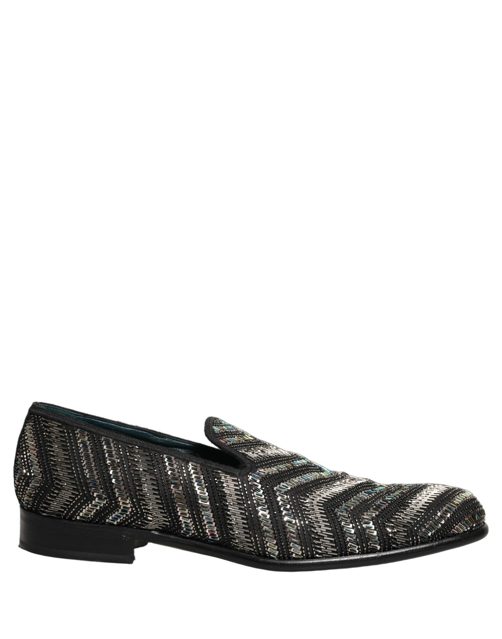 Dolce & Gabbana Schwarze Loafer mit silbernen Verzierungen