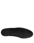 Dolce & Gabbana Schwarze Satin-Loafer mit Logo – Slip-On-Flats