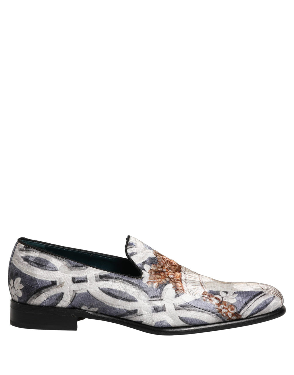 Dolce & Gabbana Multicolor Floral Tapestry Embroidery Loafer Shoes