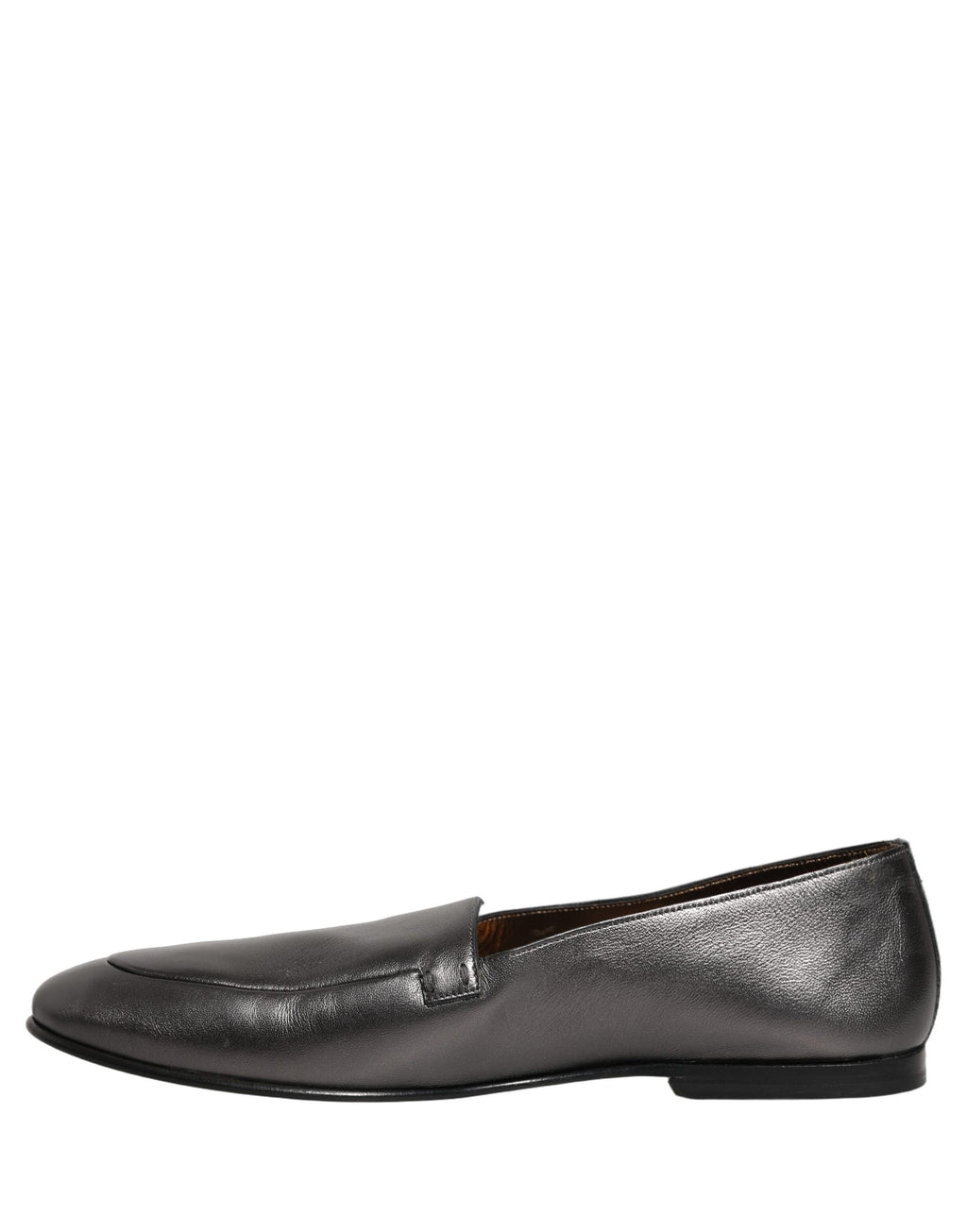 Dolce & Gabbana Silberne DG Logo Loafer aus Leder