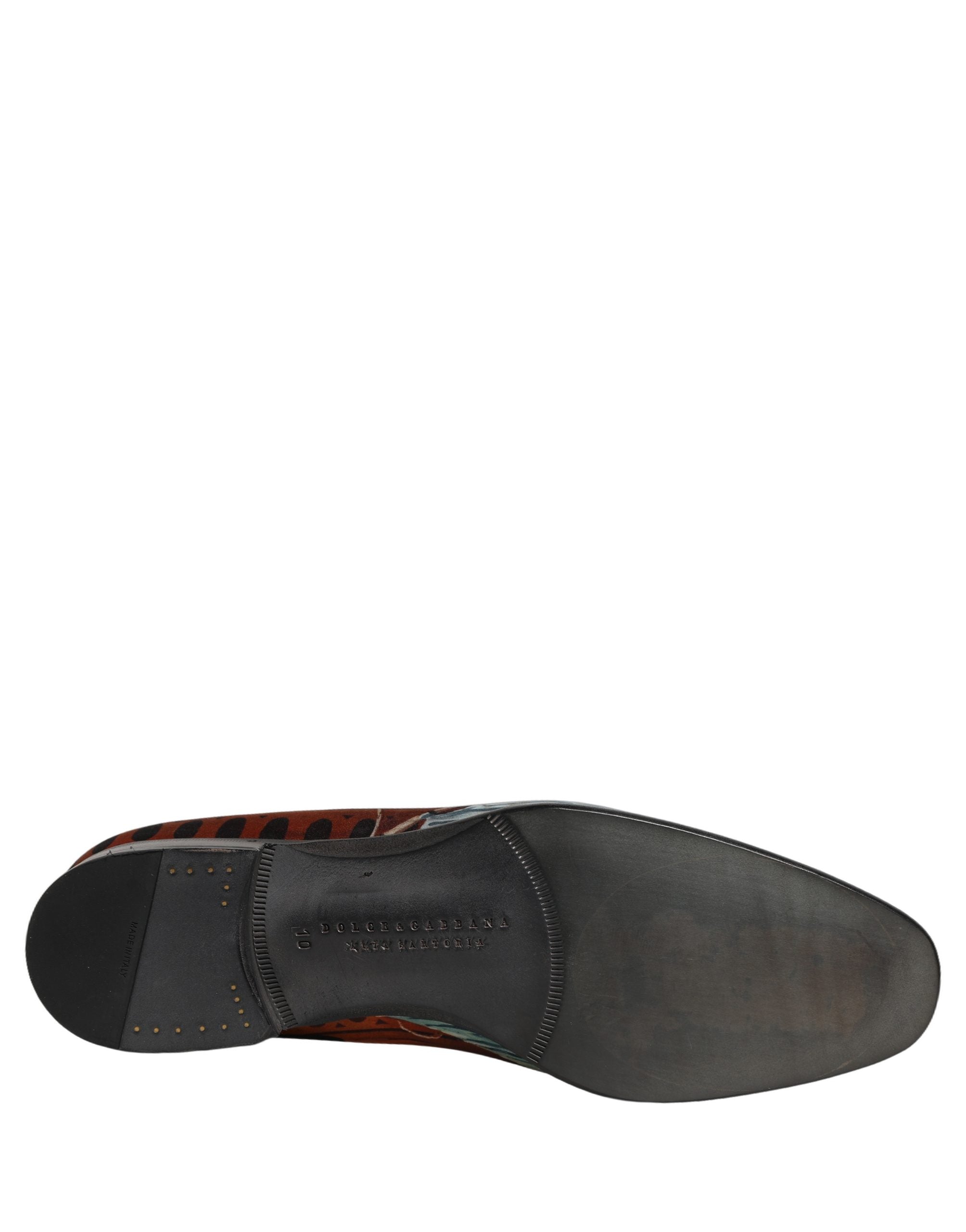 Dolce & Gabbana Multicolor Lion Print Slip On Loafers Shoes