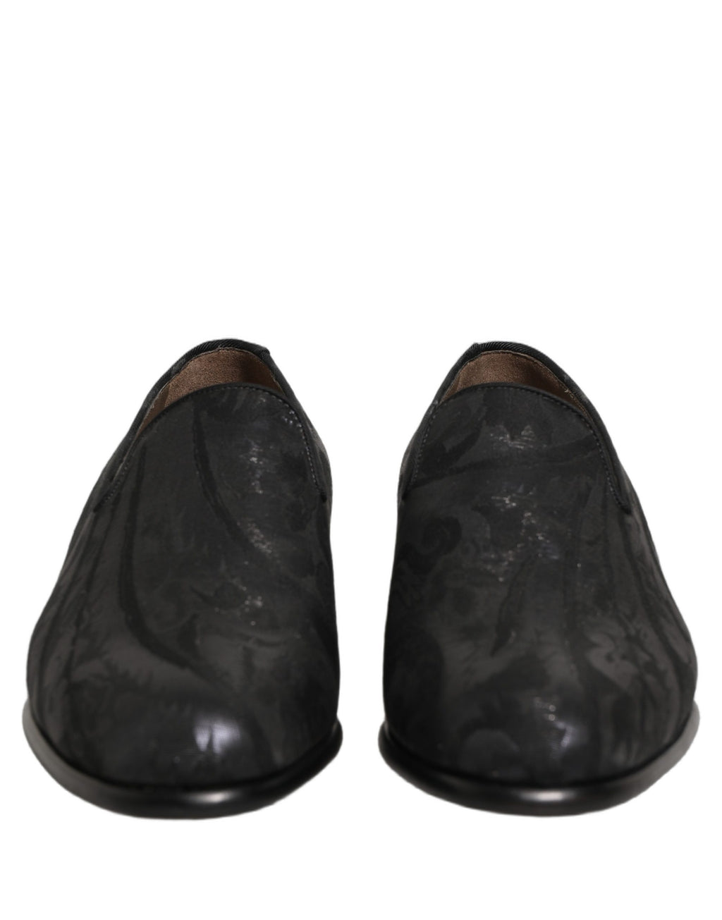Dolce & Gabbana Schwarze Brokat-Loafer für Herren zum Hineinschlüpfen