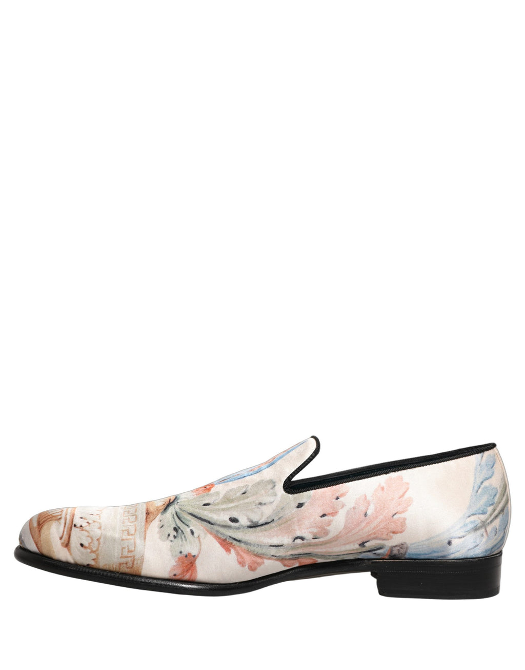Dolce & Gabbana Weiße Loafer mit Blumen-Vasen-Print