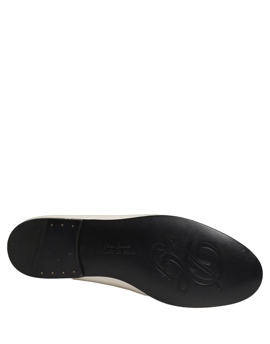 Dolce & Gabbana Weiße Satin-Loafer mit Logo