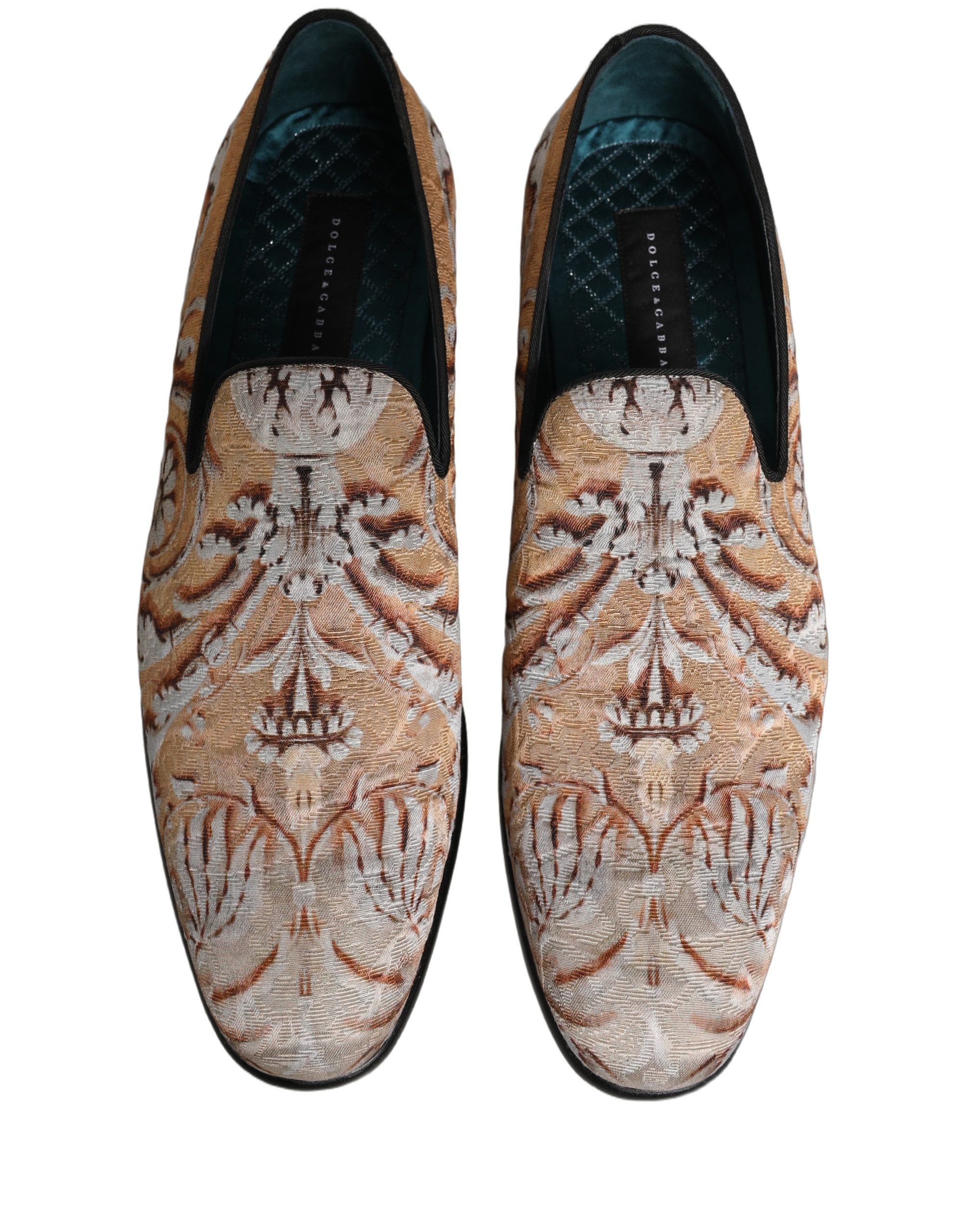 Dolce & Gabbana Goldbrokat-Loafer im Barockstil für Herren