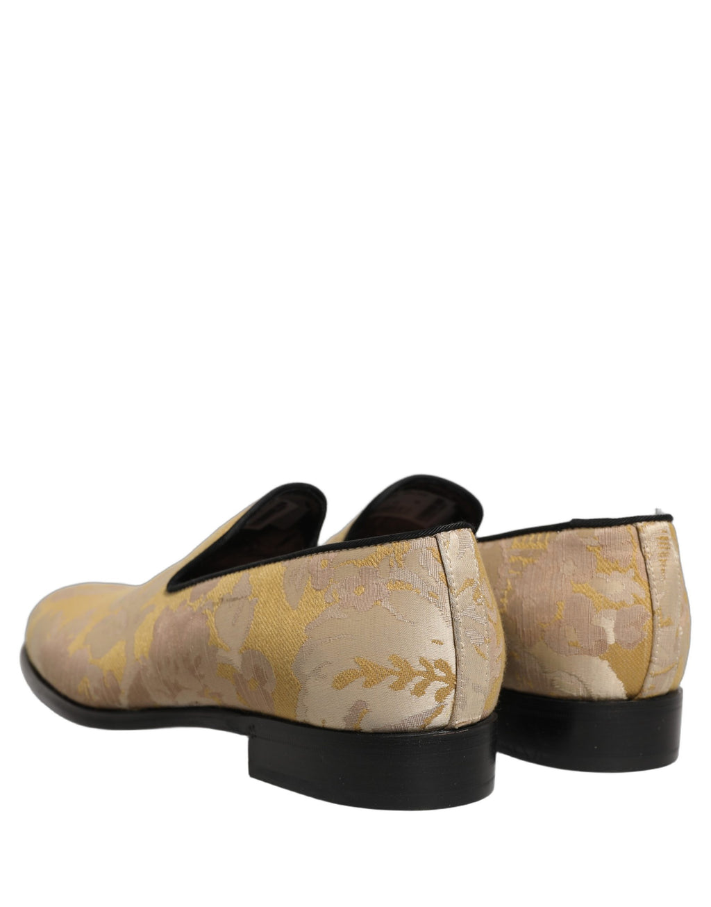 Dolce & Gabbana Loafer-Schuhe aus Jacquard mit Gold-Blumenprint für Herren