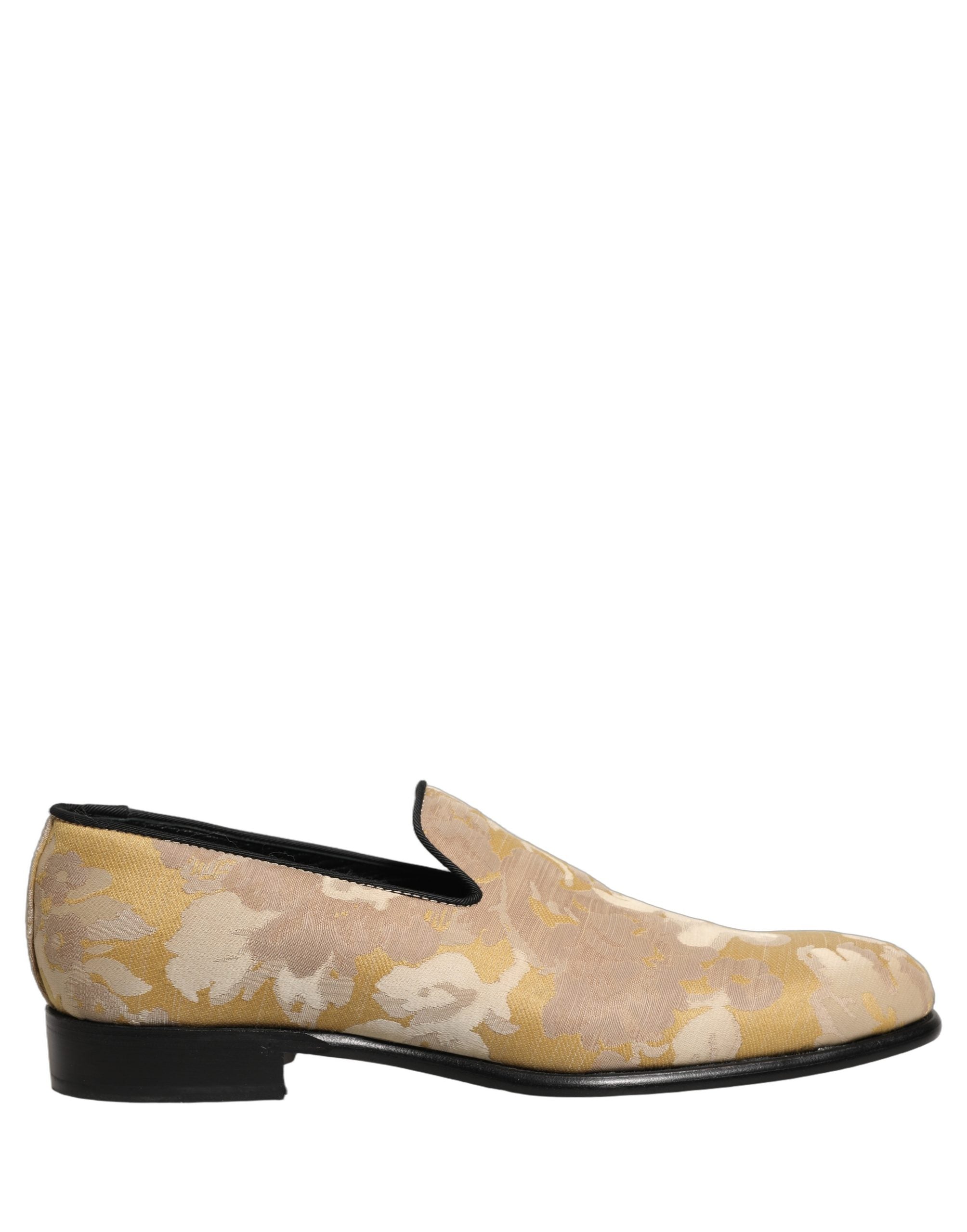 Dolce & Gabbana Loafer-Schuhe aus Jacquard mit Gold-Blumenprint für Herren