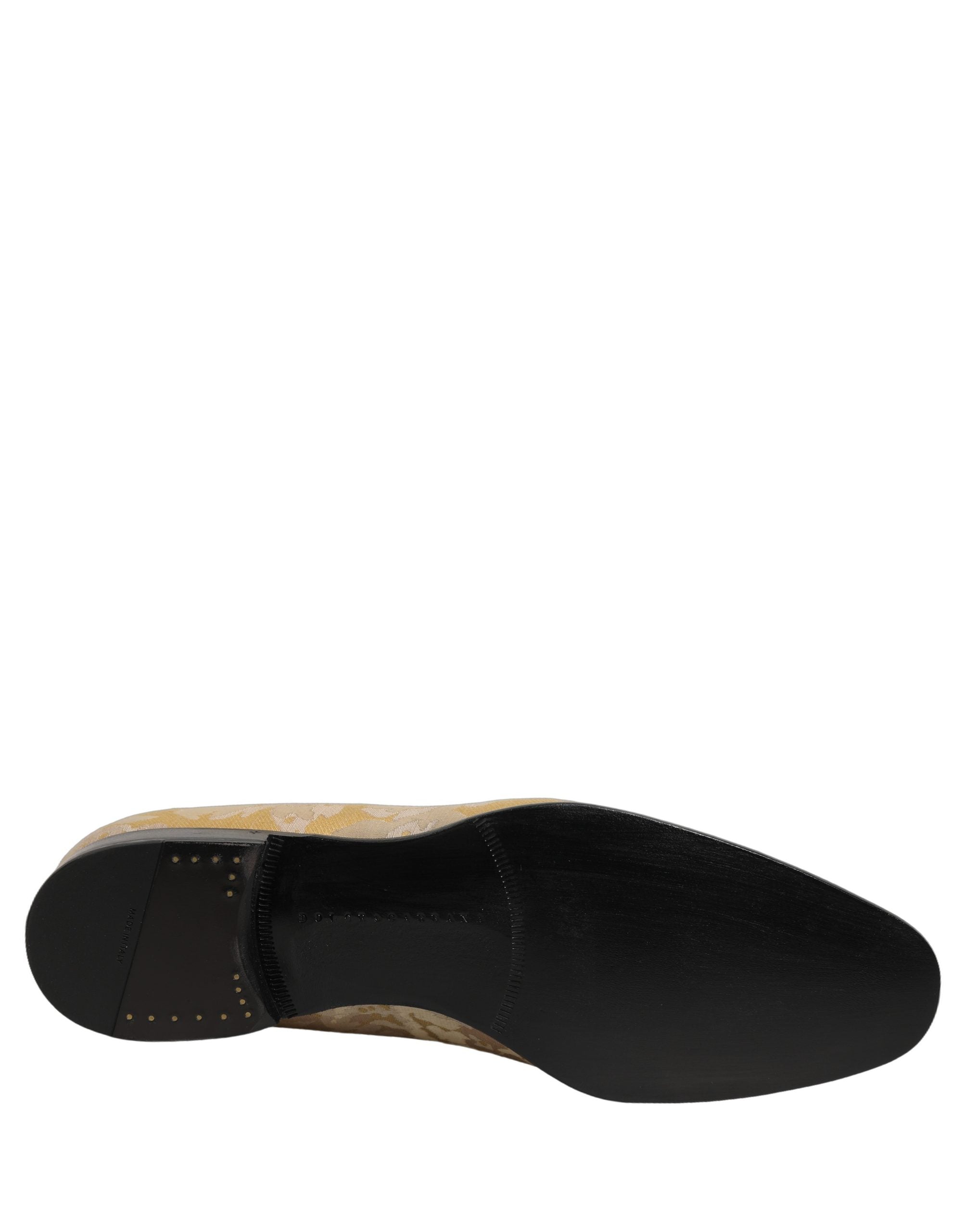 Dolce & Gabbana Loafer-Schuhe aus Jacquard mit Gold-Blumenprint für Herren