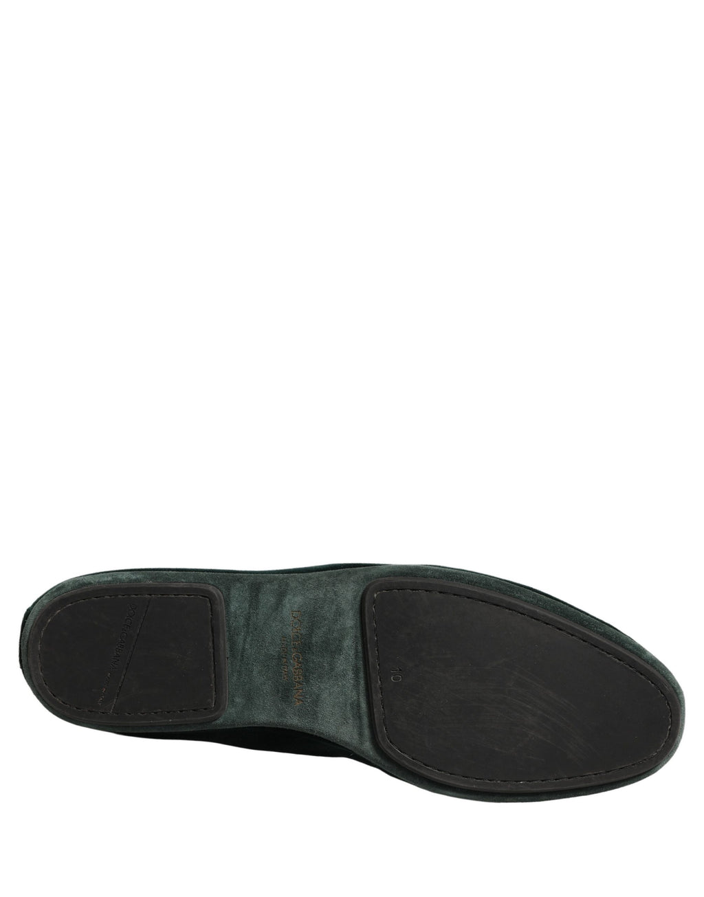 Dolce & Gabbana Grüne Samt-Slipper für Herren
