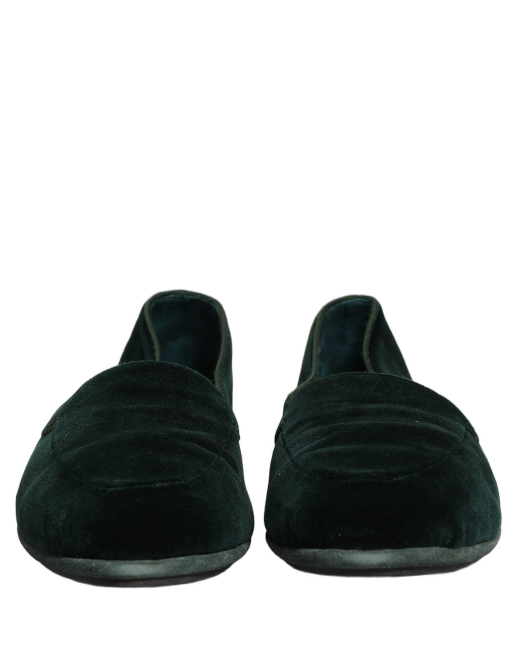 Dolce & Gabbana Grüne Samt-Slipper für Herren