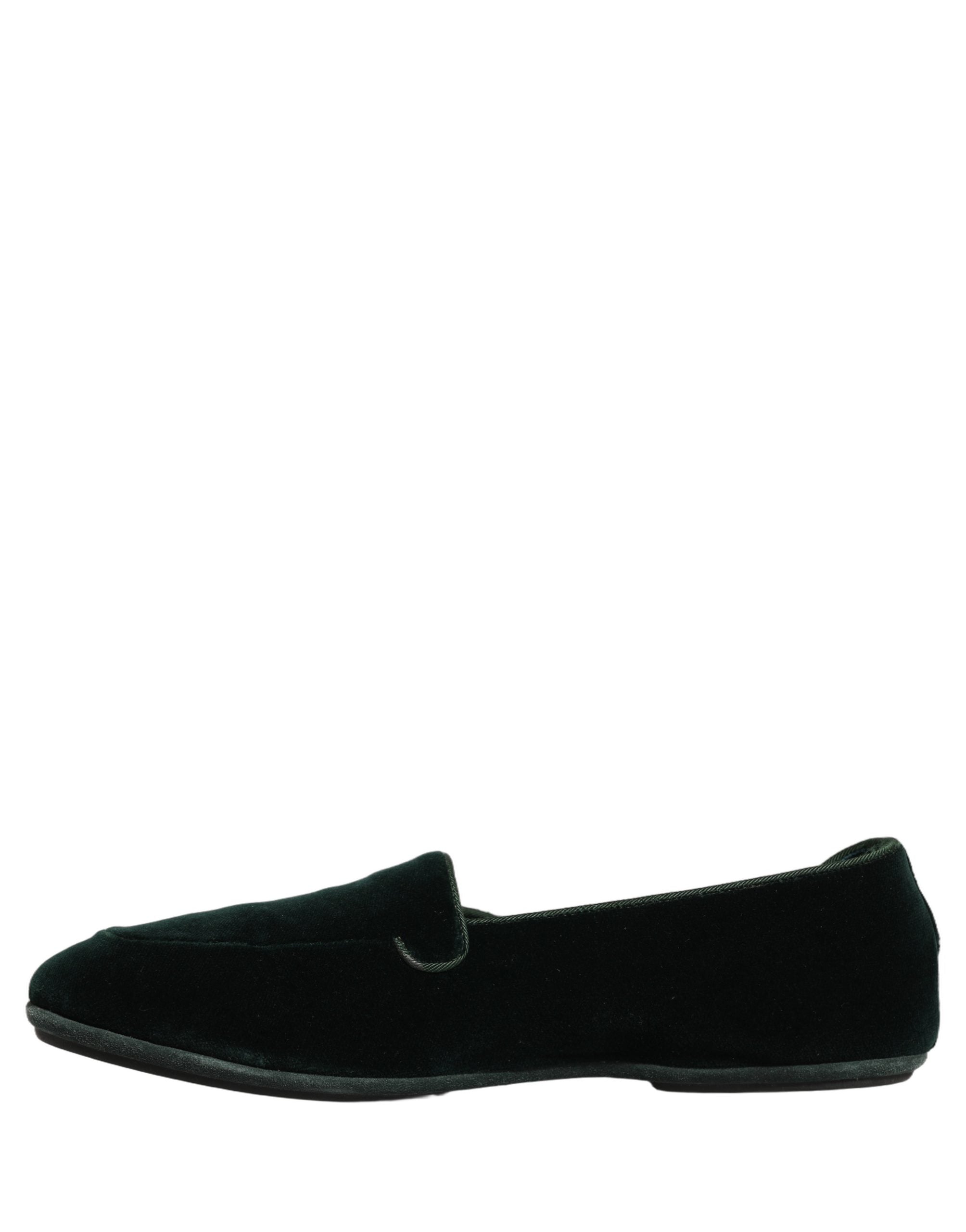 Dolce & Gabbana Grüne Samt-Slipper für Herren
