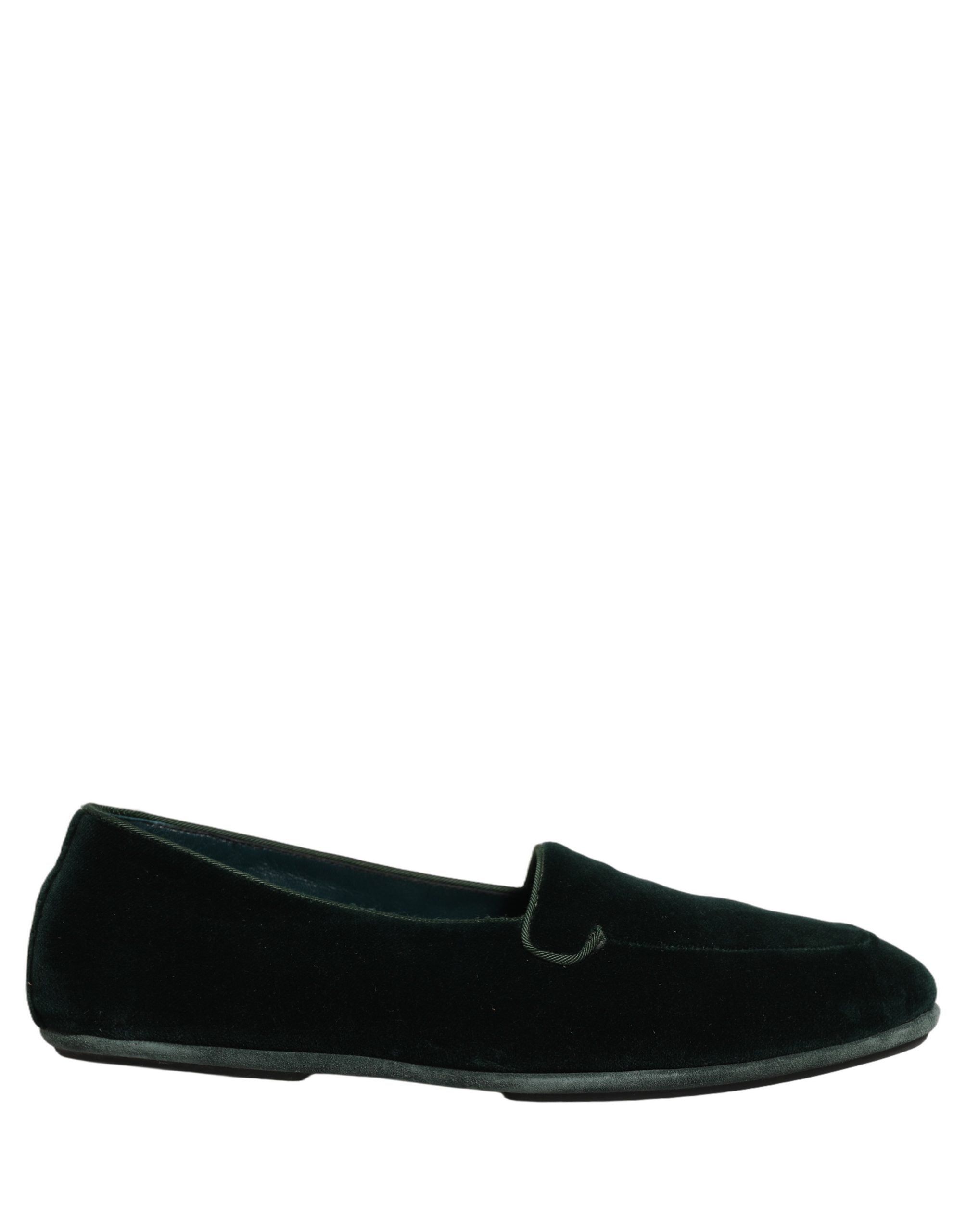 Dolce & Gabbana Grüne Samt-Slipper für Herren