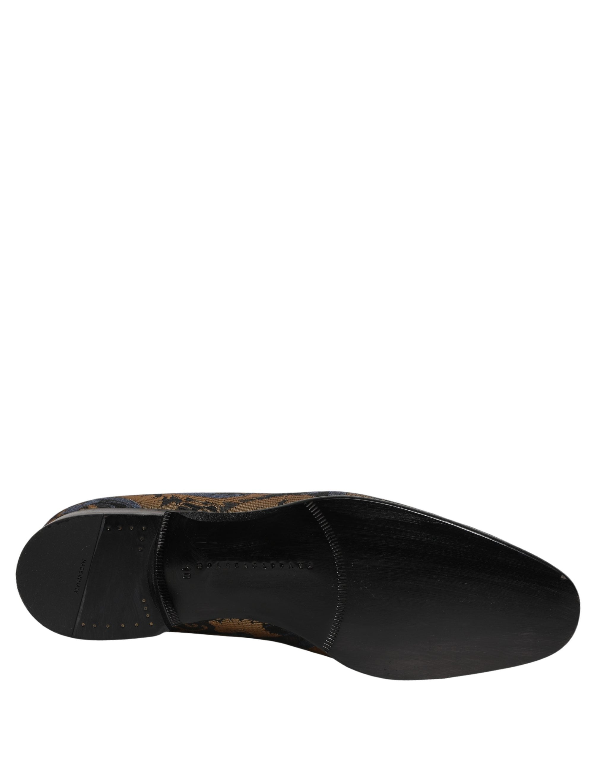 Dolce & Gabbana Blaue Brokat-Slipper für Herren