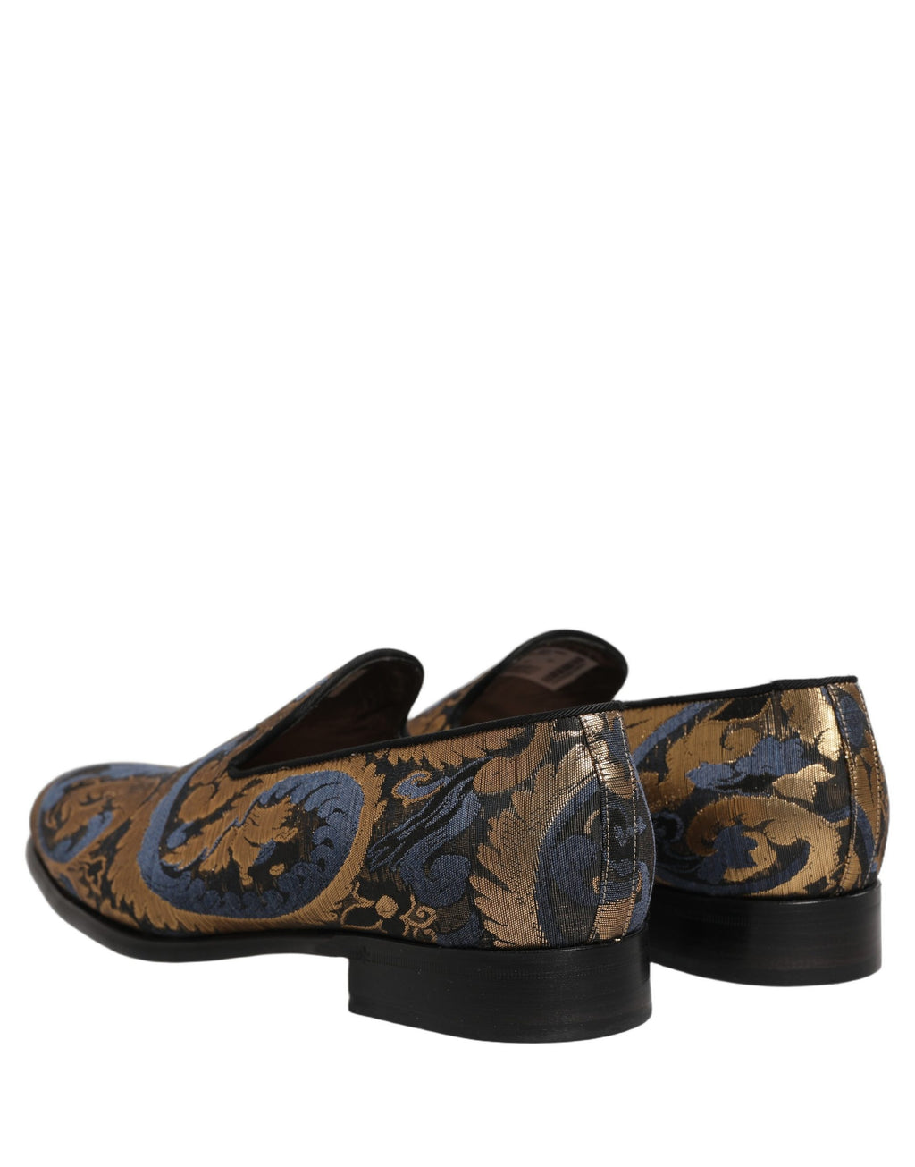 Dolce & Gabbana Blaue Brokat-Slipper für Herren