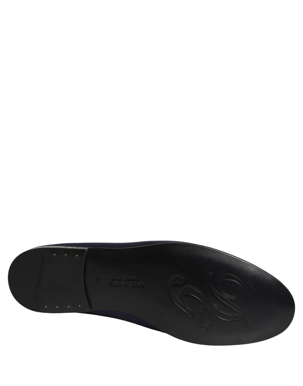 Dolce & Gabbana Blaue Satin Loafer mit Logo
