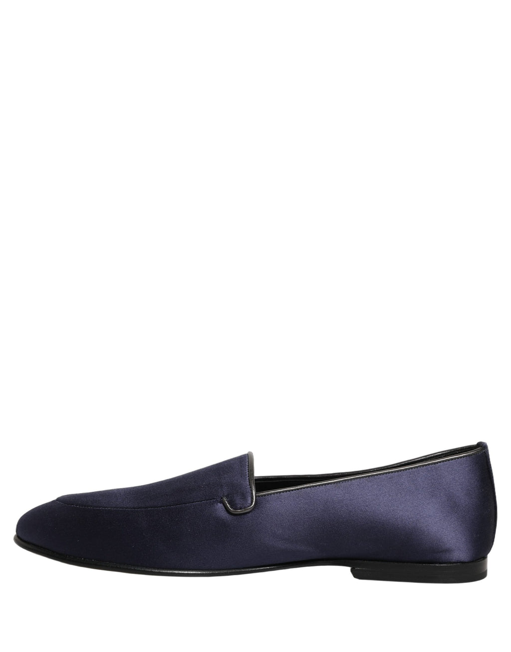 Dolce & Gabbana Blaue Satin Loafer mit Logo