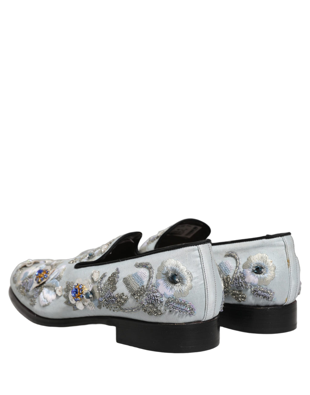 Dolce & Gabbana Weiße Loafer mit Blumenstickerei für Herren