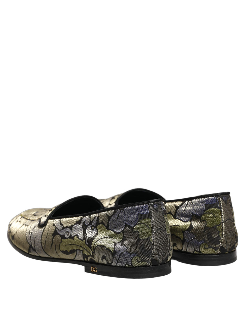 Dolce & Gabbana Mehrfarbige Herren-Loafer aus Jacquard mit Blumenmuster