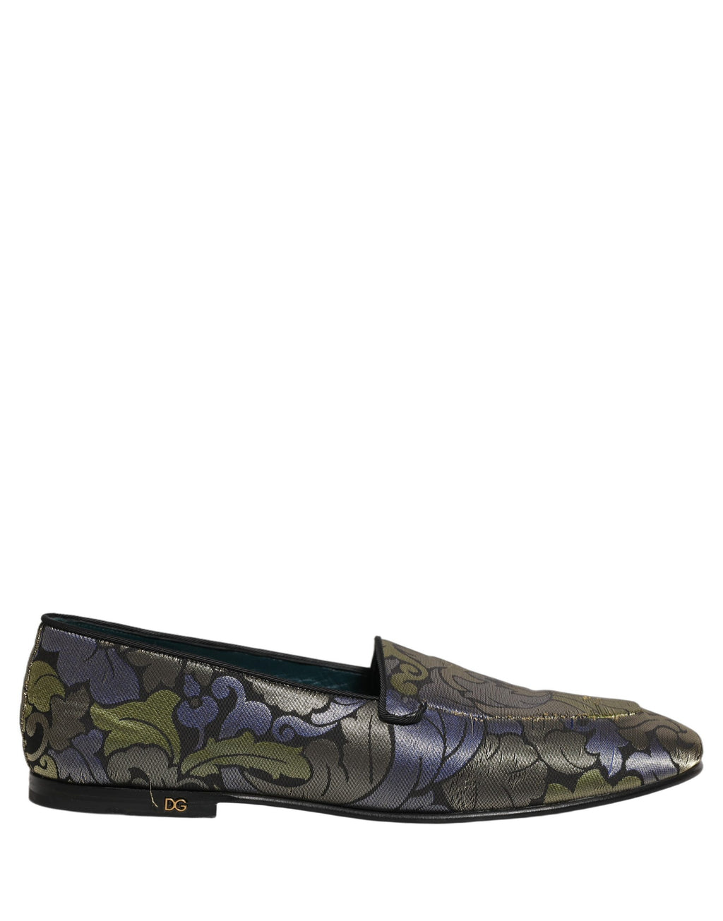 Dolce & Gabbana Mehrfarbige Herren-Loafer aus Jacquard mit Blumenmuster