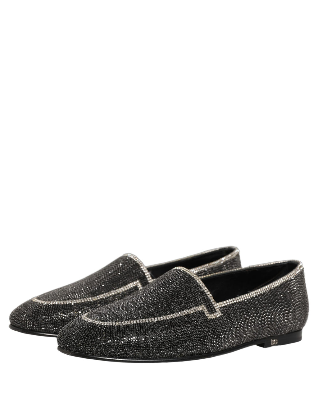 Dolce & Gabbana Schwarze Loafer mit Kristallverzierung für Herren
