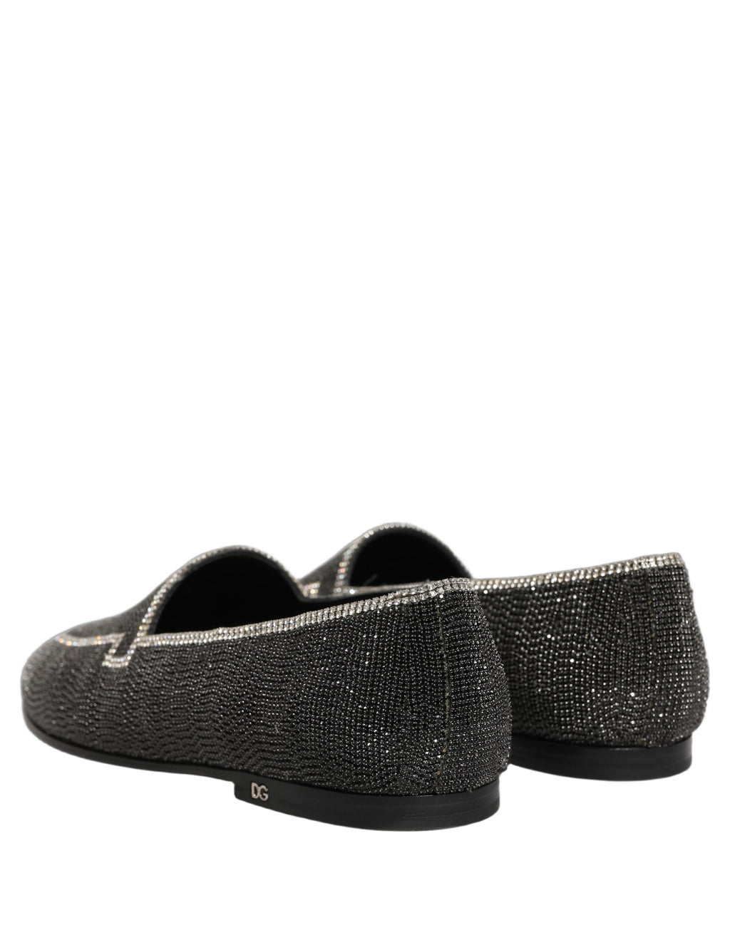 Dolce & Gabbana Schwarze Loafer mit Kristallverzierung für Herren
