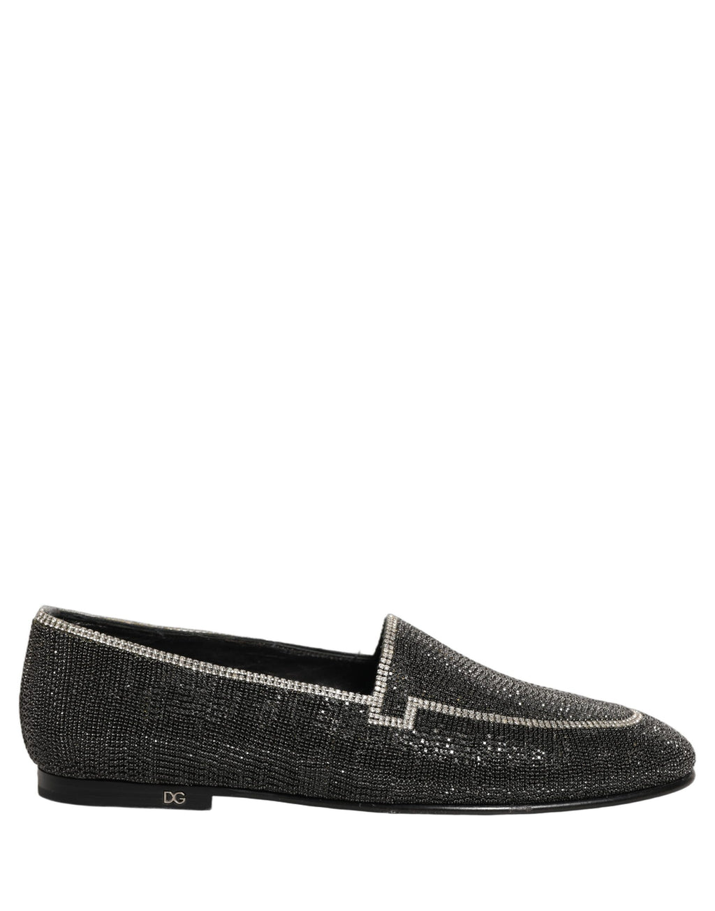 Dolce & Gabbana Schwarze Loafer mit Kristallverzierung für Herren