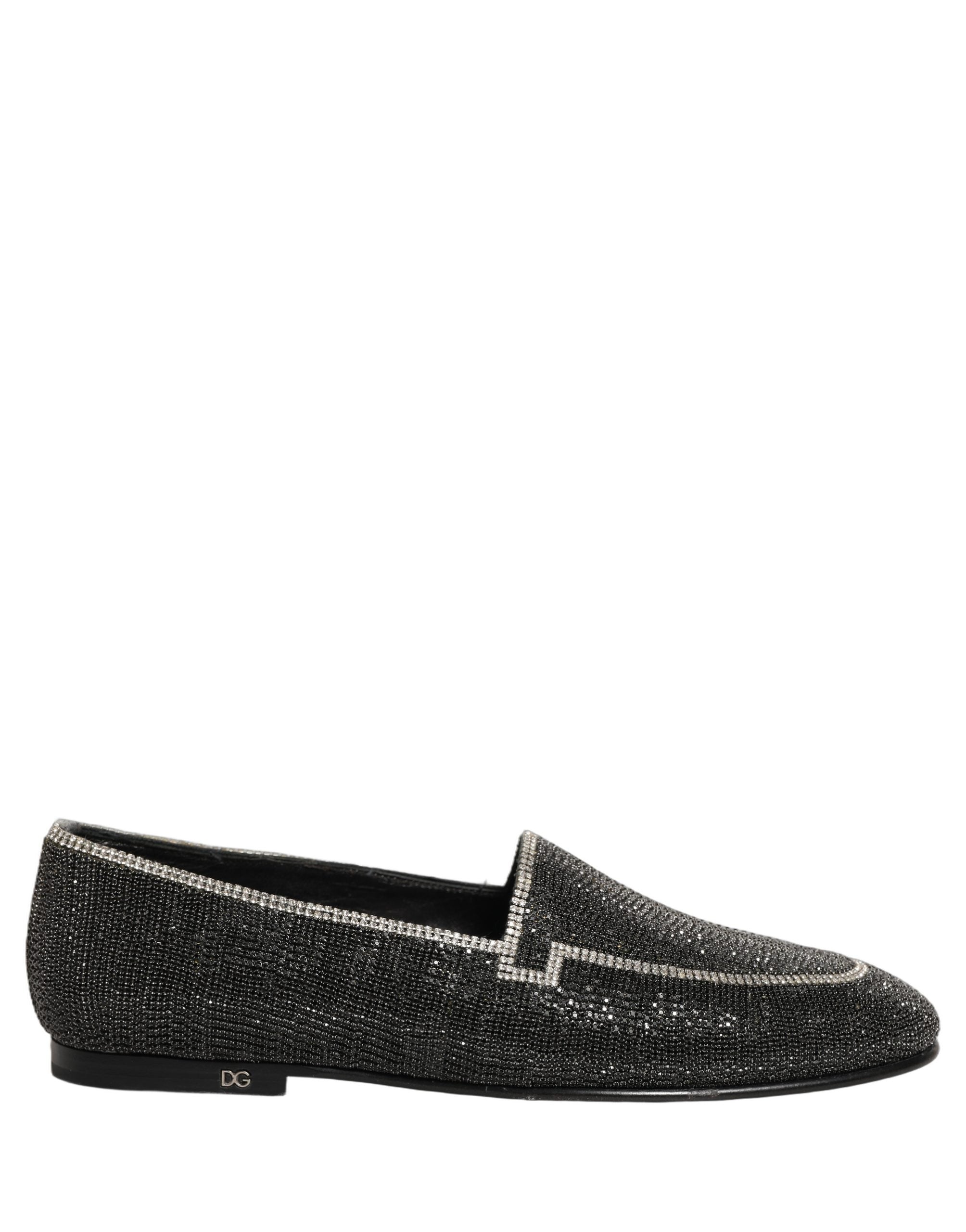 Dolce & Gabbana Schwarze Loafer mit Kristallverzierung für Herren