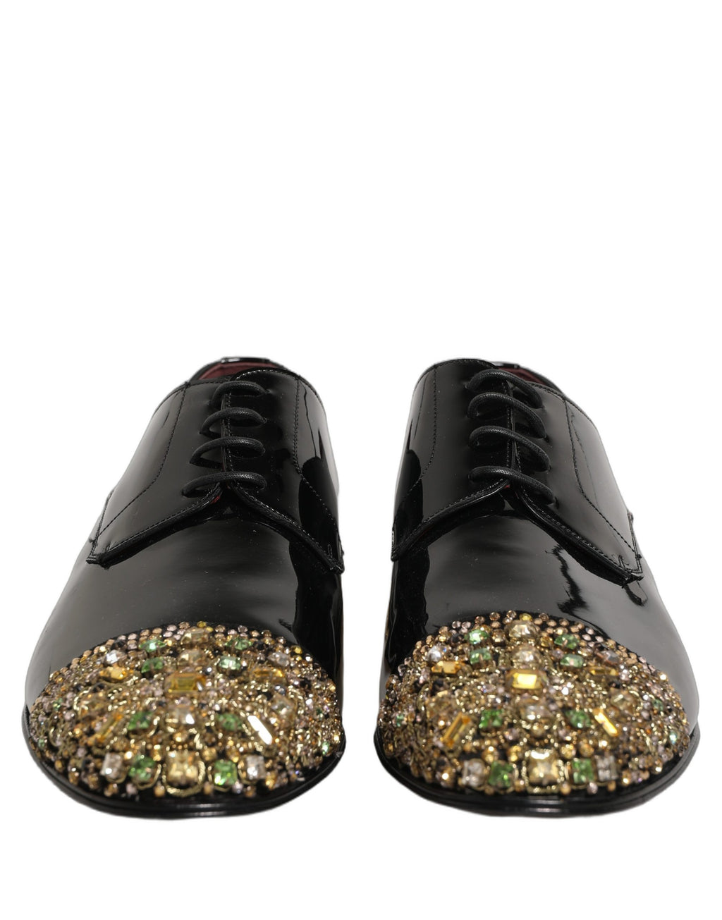 Dolce & Gabbana Schwarze verzierte Herren-Derby-Anzugschuhe