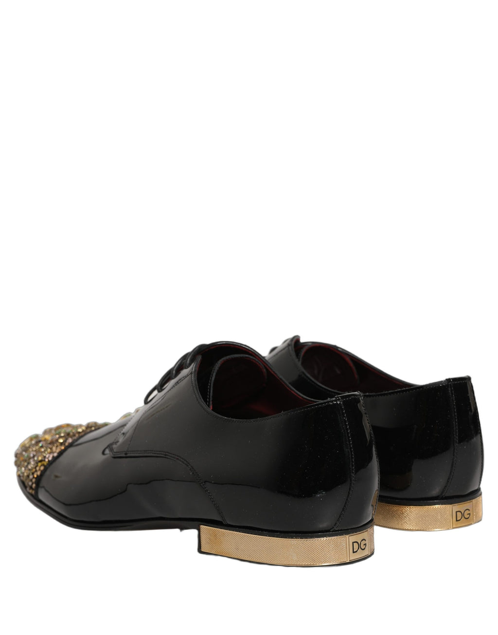Dolce & Gabbana Schwarze verzierte Herren-Derby-Anzugschuhe