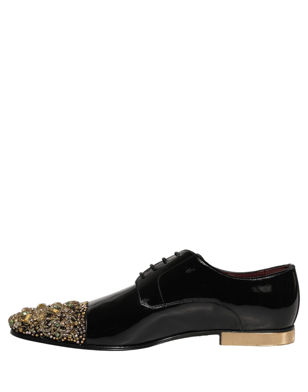 Dolce & Gabbana Schwarze verzierte Herren-Derby-Anzugschuhe