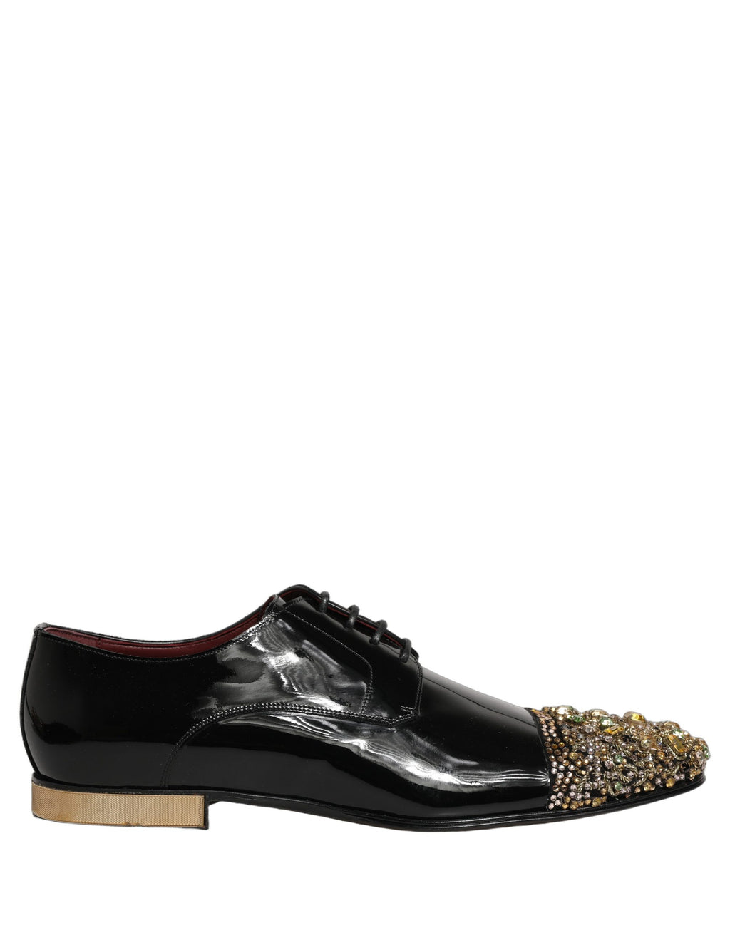 Dolce & Gabbana Schwarze verzierte Herren-Derby-Anzugschuhe