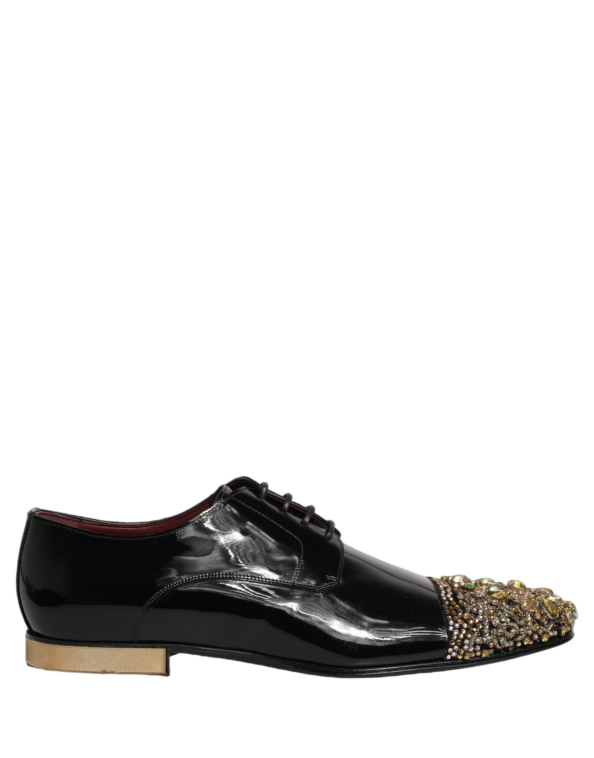Dolce & Gabbana Schwarze verzierte Herren-Derby-Anzugschuhe