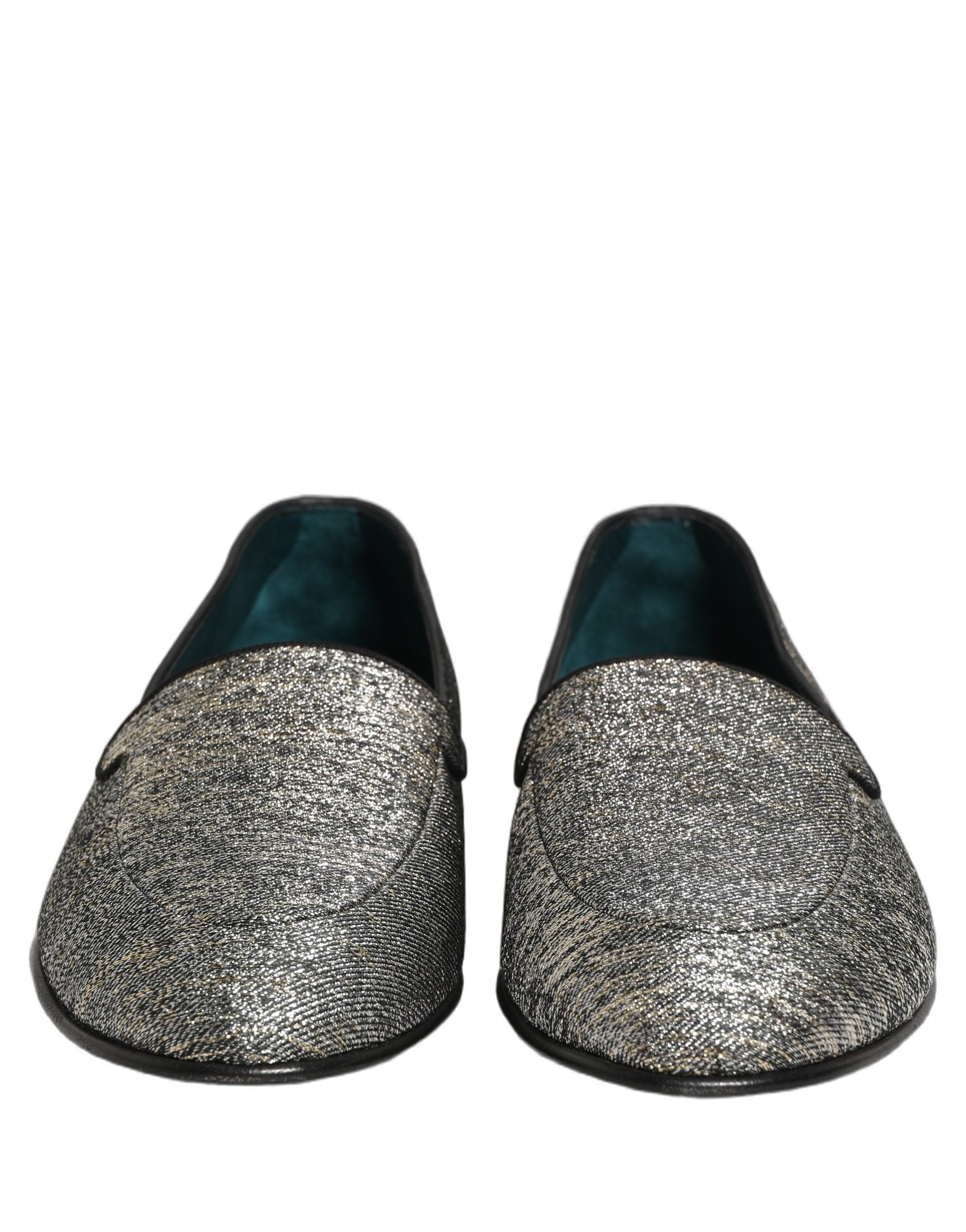 Dolce & Gabbana Graue Lurex-Glitzer-Loafer für Herren