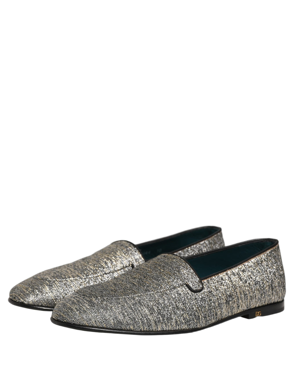 Dolce & Gabbana Graue Lurex-Glitzer-Loafer für Herren