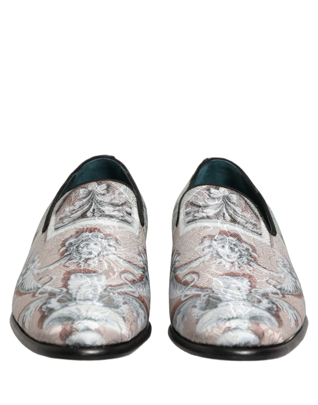 Dolce & Gabbana Multicolor Velvet Baroque Loafer-Pumps