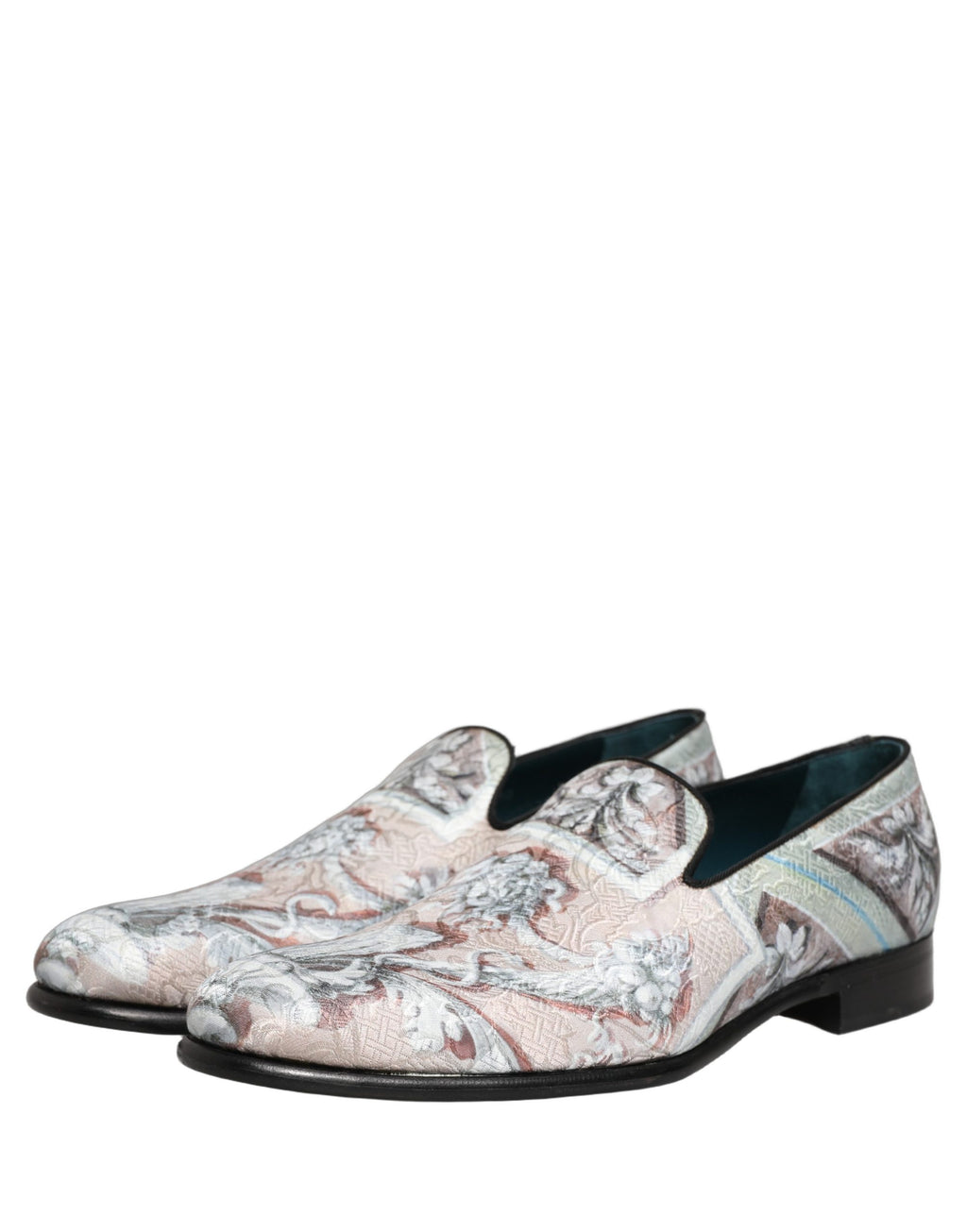 Dolce & Gabbana Multicolor Velvet Baroque Loafer-Pumps
