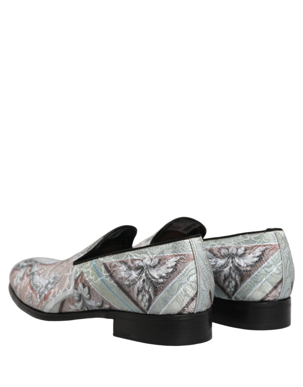 Dolce & Gabbana Multicolor Velvet Baroque Loafer-Pumps