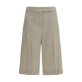 Max Mara Beige Wool Oves Aries Bermuda Shorts