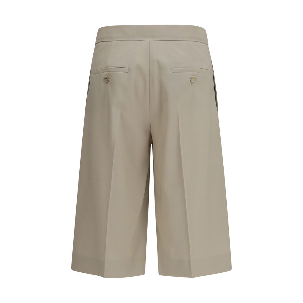 Max Mara Beige Wool Oves Aries Bermuda Shorts