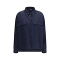 Max Mara Blaue Jacke aus Lammwolle Aries