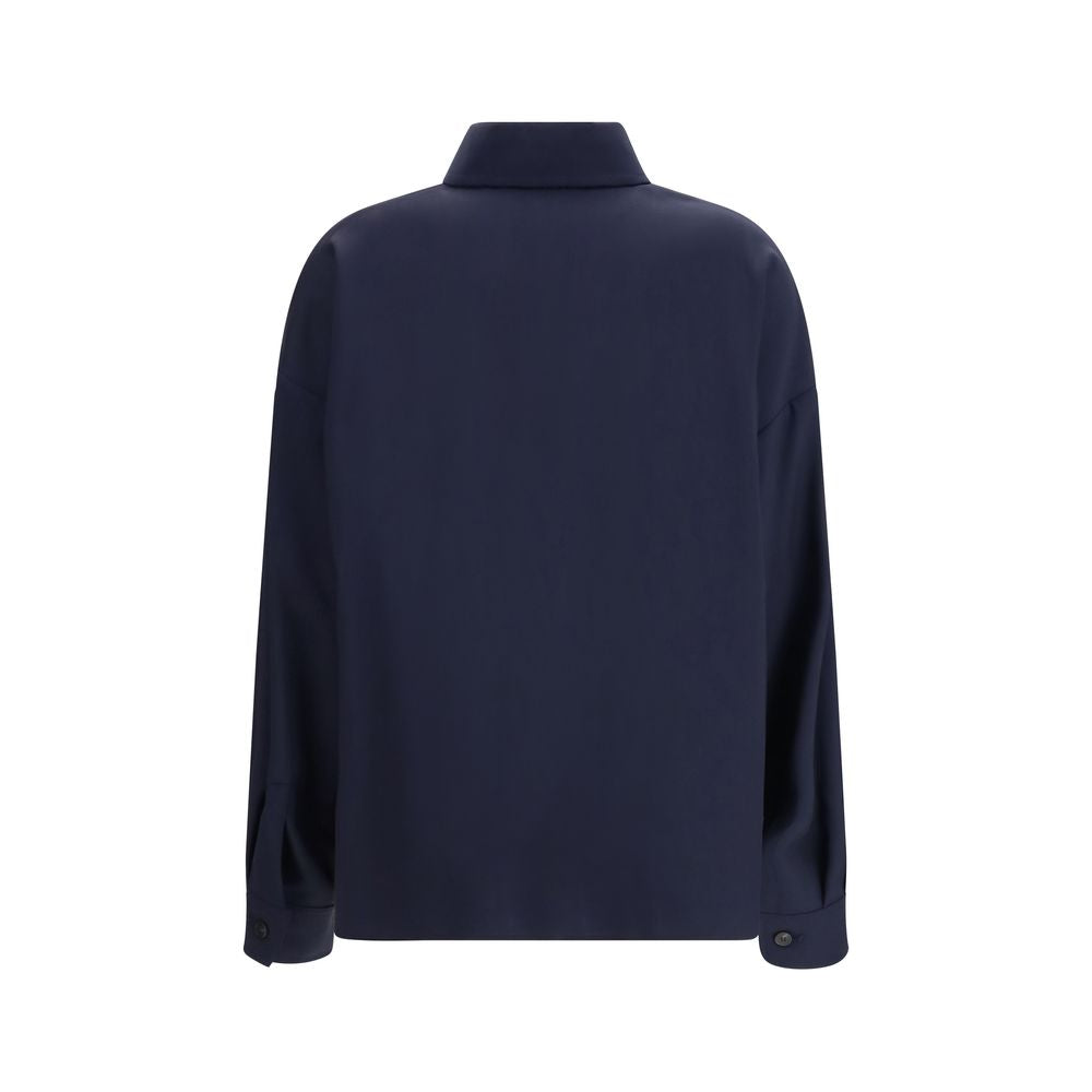 Max Mara Blaue Jacke aus Lammwolle Aries