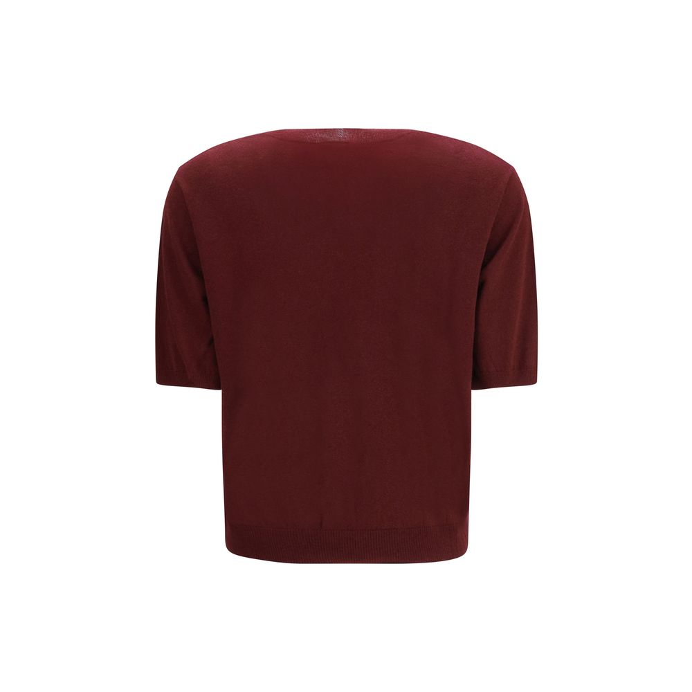 Max Mara Bordeaux Wool Oves Aries T-Shirt