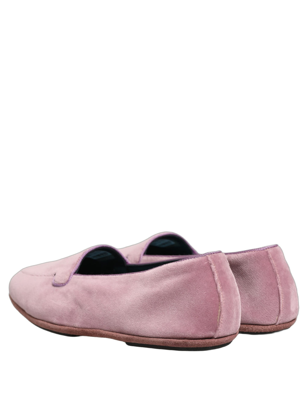 Dolce & Gabbana Pink Velvet Slip On Men Flats Loafers Shoes
