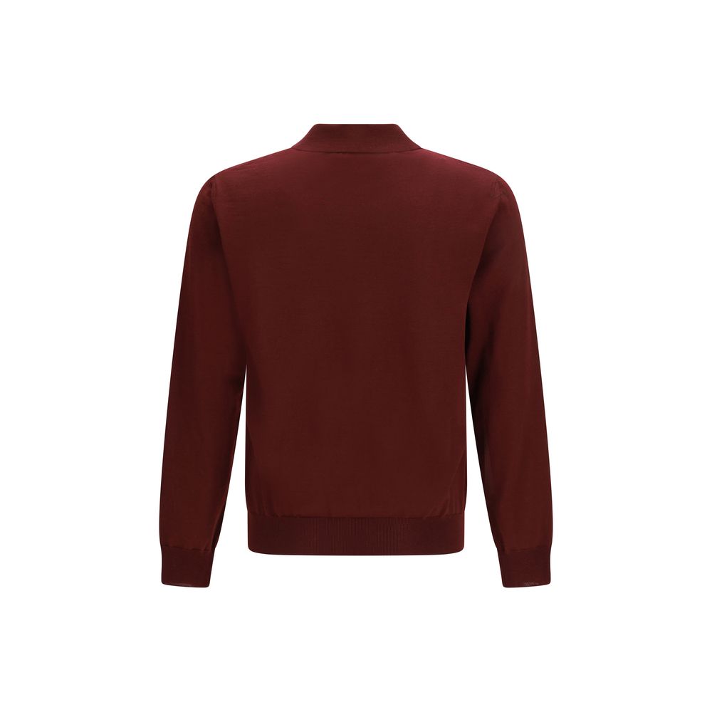 Valentino Bordeaux Woll-Polohemd Oves Aries