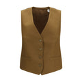 Burberry Braune Lammwoll-Weste Aries Ärmellose Jacke