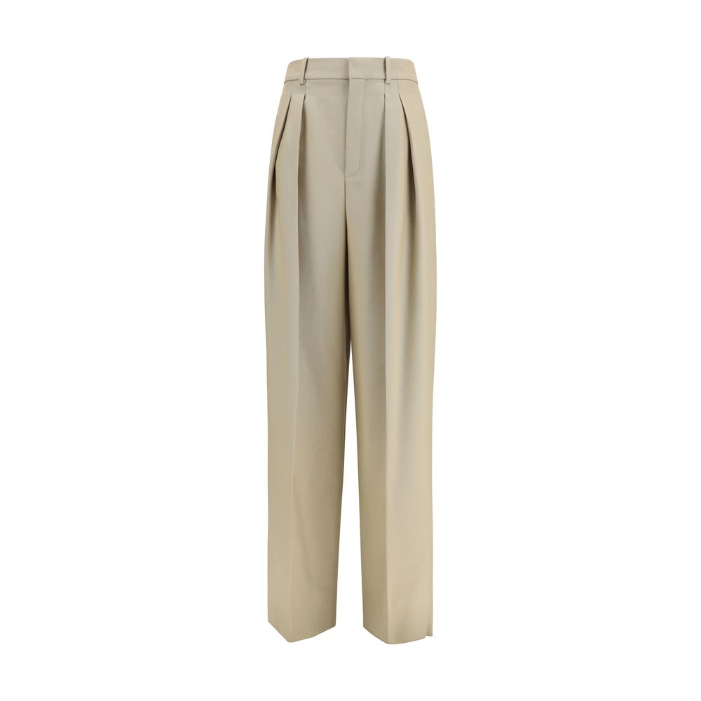 Saint Laurent Beige Woll Oves Aries Hose