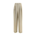 Saint Laurent Beige Woll Oves Aries Hose