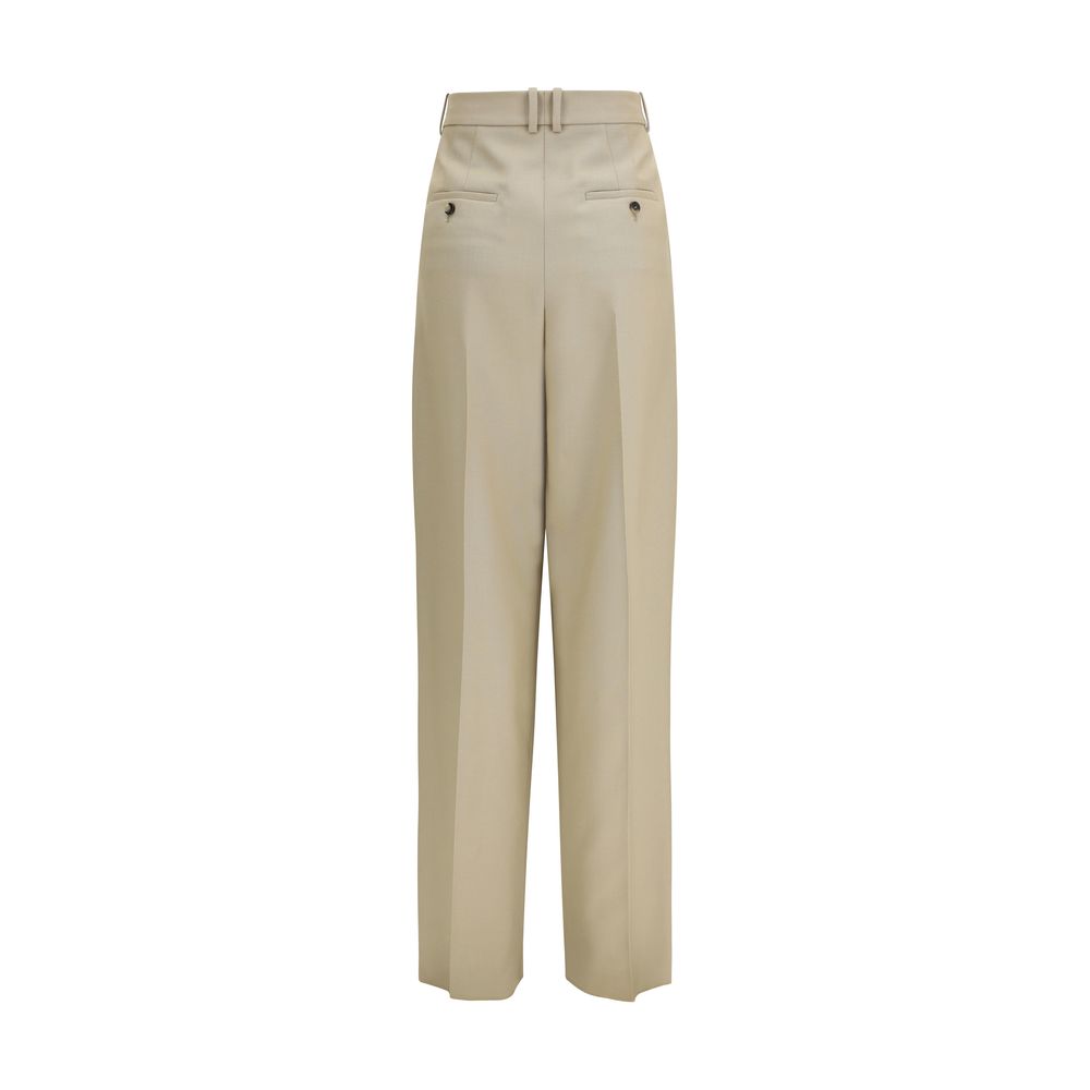 Saint Laurent Beige Woll Oves Aries Hose