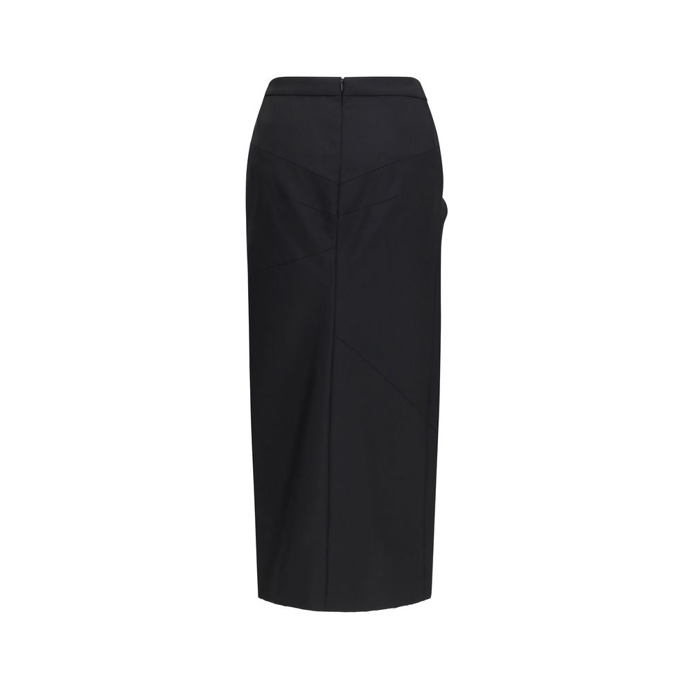 Givenchy Schwarzer Oves Aries Wollrock Midi