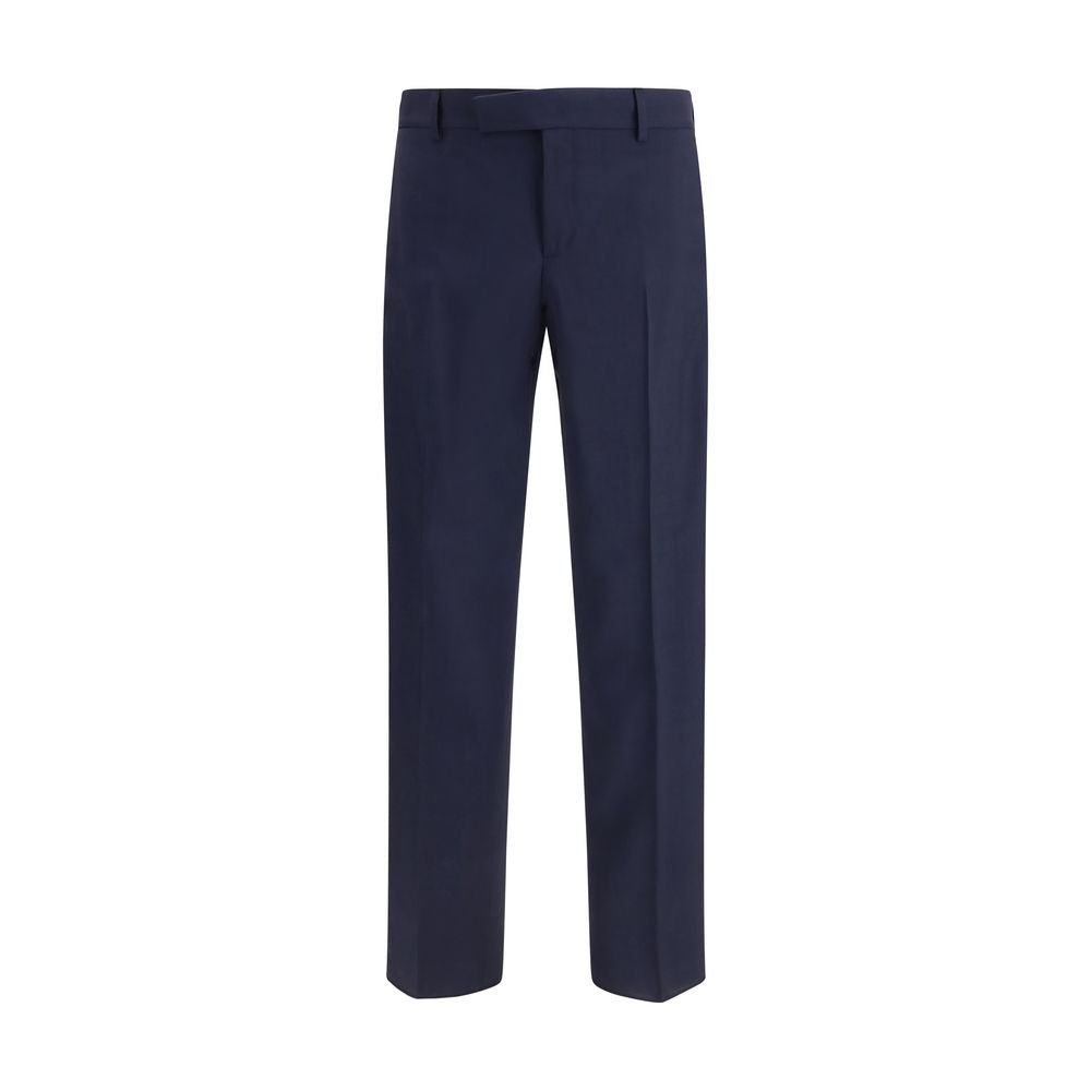 Fendi Blaue Hose aus Wolle Oves Aries